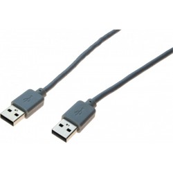 Cordon USB 2.0 type A / A gris - 2,0 m