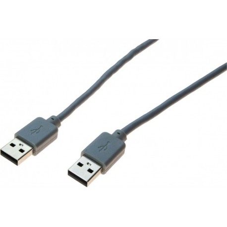 Cordon USB 2.0 type A / A gris - 3,0 m