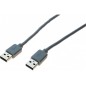 Cordon USB 2.0 type A / A gris - 5,0 m