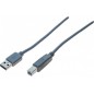 Cordon USB 2.0 A / B gris - 5,0 m