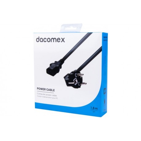 DACOMEX Cordon d alimentation PC CEE7 / C13 noir - 1,8 m