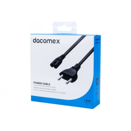 DACOMEX Cordon d alimentation bipolaire pour PC portable - 1,8 m