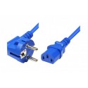 Cordon d alimentation PC CEE7 / C13 bleu - 1,8 m