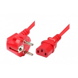 Cordon d alimentation PC CEE7 / C13 rouge - 1,8 m