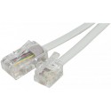 Cordon téléphonique RJ11 vers RJ45 Blanc - 3.00M