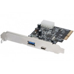 Carte contrôleur USB 3.1 Gen.2 PCI-Express 1 port A + 1 Type-C