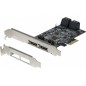 Carte pcie sata iii 6GBPS 4 ports internes + 2 esata ext