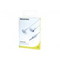 DACOMEX Ecouteurs intra-auriculaires jack 3.5 mm blanc -1,2 m