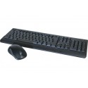 Pack clavier & souris slim sans fil 2.4 ghz noir