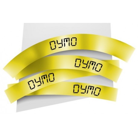 DYMO S0721620 Ruban plastique dymo noir/jaune 12MM pour letratag