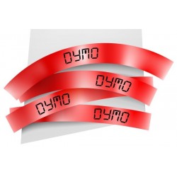 Dymo S0721630 Ruban plastique dymo noir/rouge 12MM pour letratag