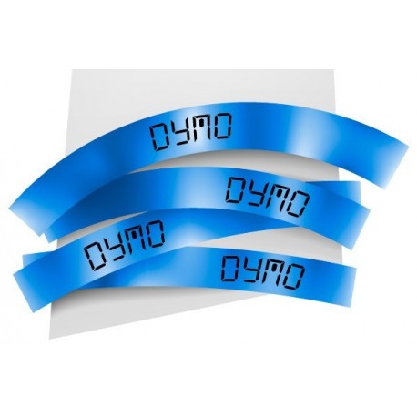 Dymo S0721650 Ruban plastique dymo noir/bleu 12MM pour letratag