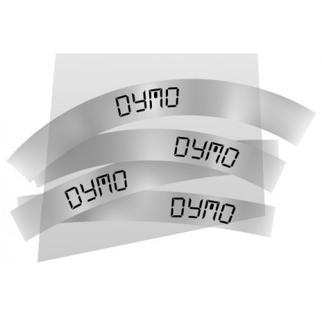 DYMO S0721530 Ruban plastique dymo noir/transparent 12MM pour letratag