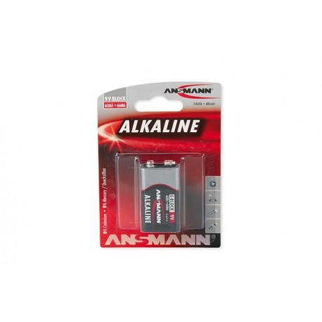ANSMANN Piles alcalines 1515-0000 6LR61 / 9V blister de 1