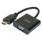 Convertisseur noir HDMI vers VGA+audio -15CM