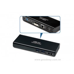 Station d accueil USB 3.0 Double écran HDMI - DVI - LAN - Hub 6 ports