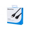 DACOMEX Cordon USB 2.0 Type-A - micro USB B noir - 2 m