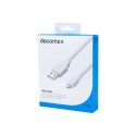 DACOMEX Cordon USB 2.0 Type-A - micro USB B blanc - 1,8 m
