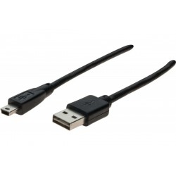 Cordon USB 2.0 type A reversible / mini B 2,0 m