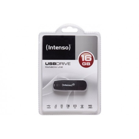 INTENSO Clé USB 2.0 Rainbow Line - 16Go Noir