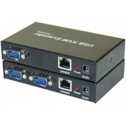 Dexlan switch KVM 2 ports VGA/USB + prolongateur 150M
