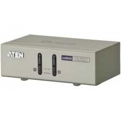 Aten CS72U kvm 2 ports VGA/USB/Audio + cables