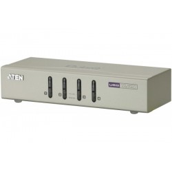 Aten CS74U kvm 4 ports VGA/USB/Audio + cables