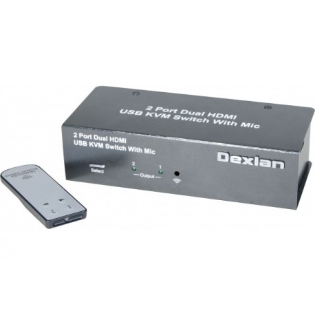 Kvm 2 ports double écran HDMI 4K / USB 2.0 / Audio