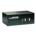 Dexlan switch KVM double DVI-I / USB / Audio 2 ports + câbles