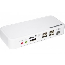 Switch kvm compact displayport/usb/audio 2 ports + câbles