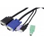 Cordon KVM combiné Type E3 Mixte USB+PS/2 - 3,00m