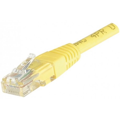 Cordon RJ45 catégorie 6 U/UTP jaune - 1,5 m