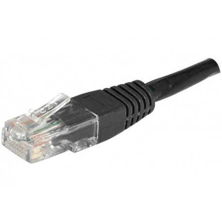 Cordon RJ45 catégorie 6 U/UTP noir - 1,5 m