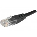 Cordon RJ45 catégorie 6 U/UTP noir - 1,5 m