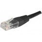 Cordon RJ45 catégorie 6 U/UTP noir - 1,5 m