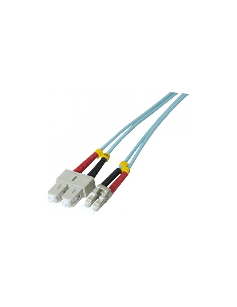 DEXLAN Jarretière Duplex HD OM4 LC-UPC/LC-UPC Aqua - 3 Mètres