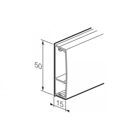 Lot de 5 moulures KEVA Planetwattohm 50 x 15 2 compartiments - 2 m