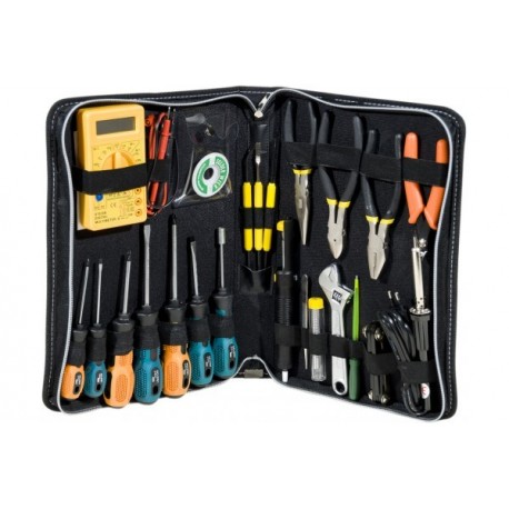 Trousse à outils avec multimètre digital