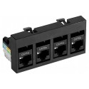 Bloc 4 x RJ45 CAT 5 UTP équipé