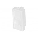 Plastron 22,5X45 pour 1 port rj45