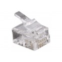 Connecteurs RJ11 non blindés (6P4C) pour téléphonie - lot de 1000 pcs