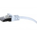 Cordon RJ45 plat catégorie 6 U/FTP snagless blanc - 5 m