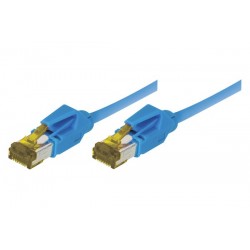 Cordon RJ45 sur câble catégorie 7 S/FTP LSOH snagless bleu - 0,5 m