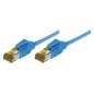 Cordon RJ45 sur câble catégorie 7 S/FTP LSOH snagless bleu - 0,5 m