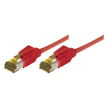Cordon RJ45 sur câble catégorie 7 S/FTP LSOH snagless rouge - 0,3 m