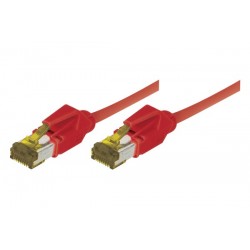 Cordon RJ45 sur câble catégorie 7 S/FTP LSOH snagless rouge - 1 m