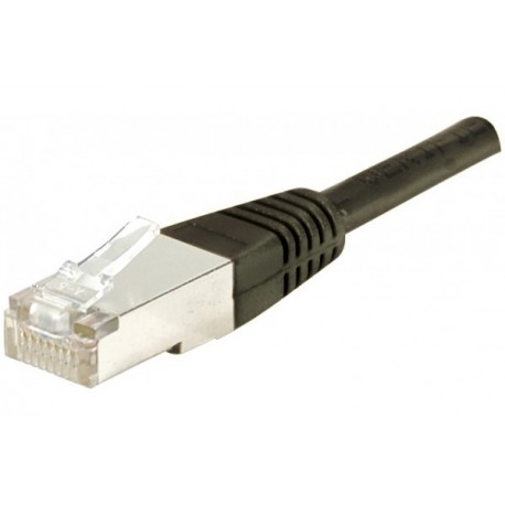 Cordon RJ45 catégorie 6 F/UTP noir - 50 m