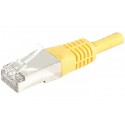 Cordon RJ45 catégorie 6 S/FTP jaune - 0,15 m