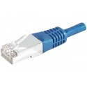 Cordon RJ45 catégorie 6 S/FTP bleu - 0,15 m