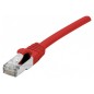 DEXLAN Cordon RJ45 catégorie 6A S/FTP LSOH snagless rouge - 0,5 m